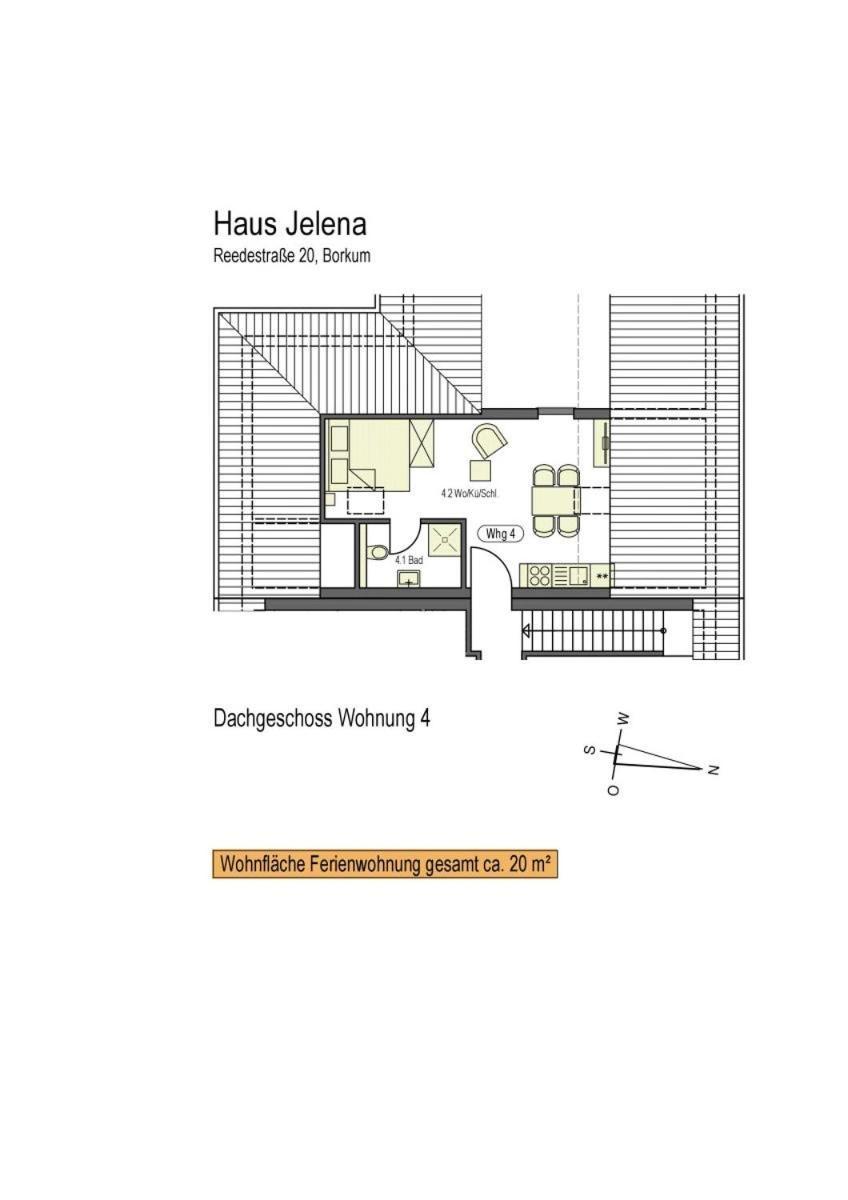 Haus Jelena Appartement 4 Borkum Dış mekan fotoğraf